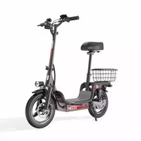 EU USA warehouse 14inch 500W Electric bicycle 2 wheels e-scooter 48V15Ah electric scooter bike with basket for adults