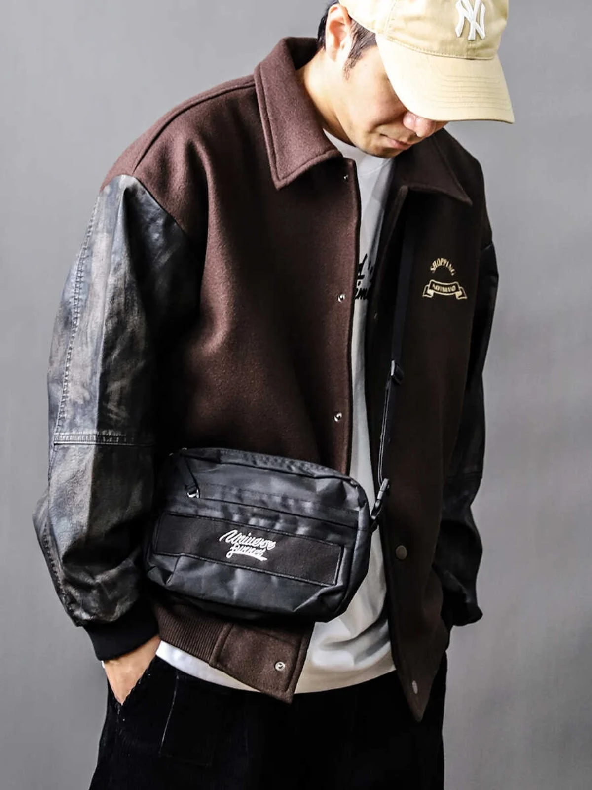 

Heavyweight Woolen Plaid Loose Collar Jaet Baseball Vest Men's 2024 Autumn Winter American Retro Sle Casual Outerwear