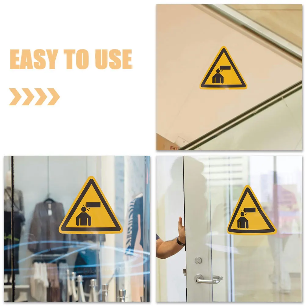 6 قطعة ملصقات علامة تحذير منخفضة التخليص العلوي الحذر ملصق مائي ملصق أمان ذاتي اللصق لمواقف السيارات في المستودعات