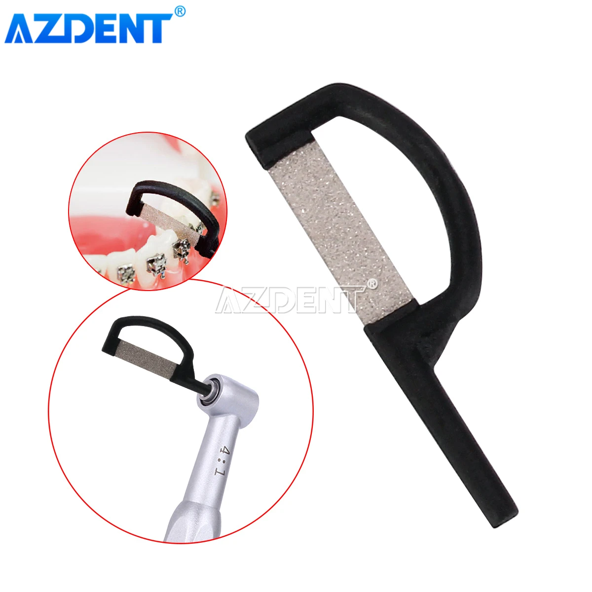 Dental Orthodontic Interproximal Enamel Reduction AZDENT Automatic Strip Double Sided Sand Serrated Saw Medium Coarse