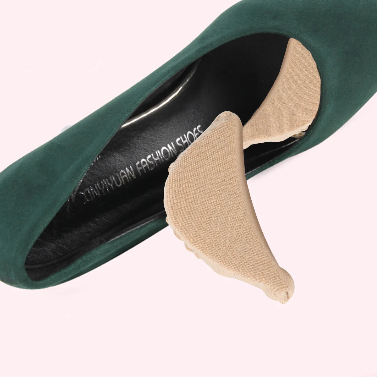 

5Pairs Forefoot Sole Pads Skin Color High Heel Shoe Inserts Cushion Half Insoles Prevent Heel Slippage Washable Reusable