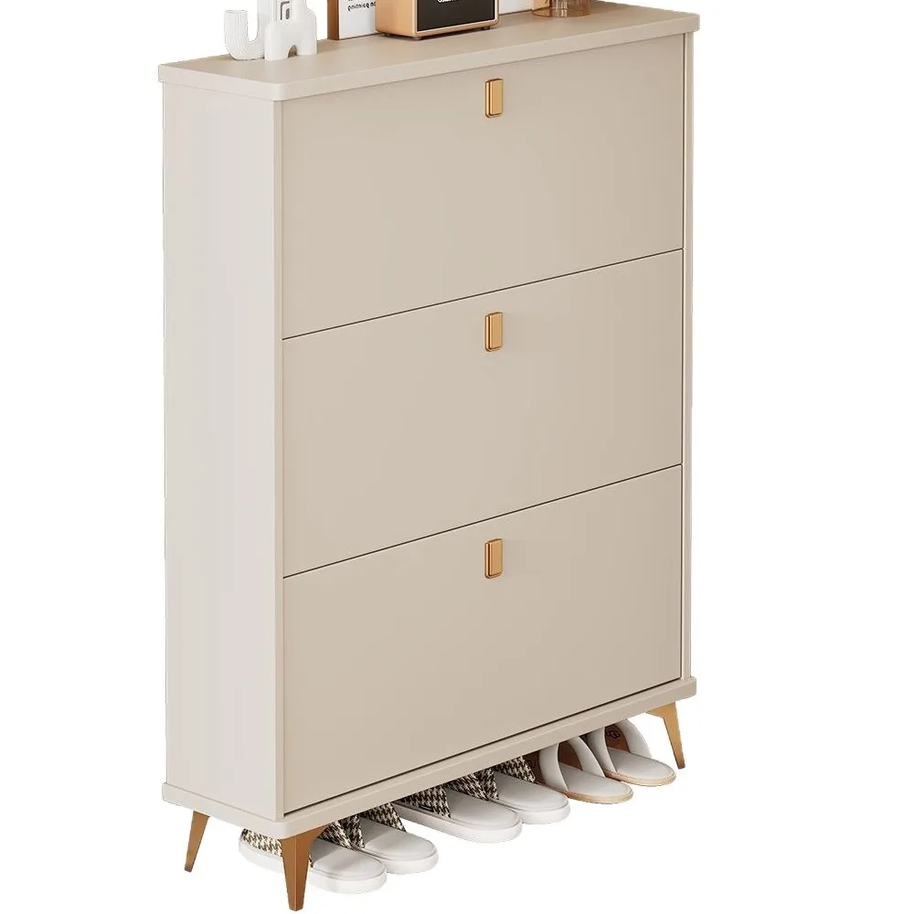 

Ultra-thin tipping shoe cabinet for home doorway with large capacity