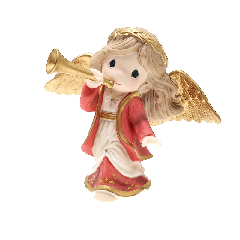 Precious Moments Christmas Decoration Annunciation Angels Figurines Home Room Ornaments Ceramic Christmas Tree Pendant