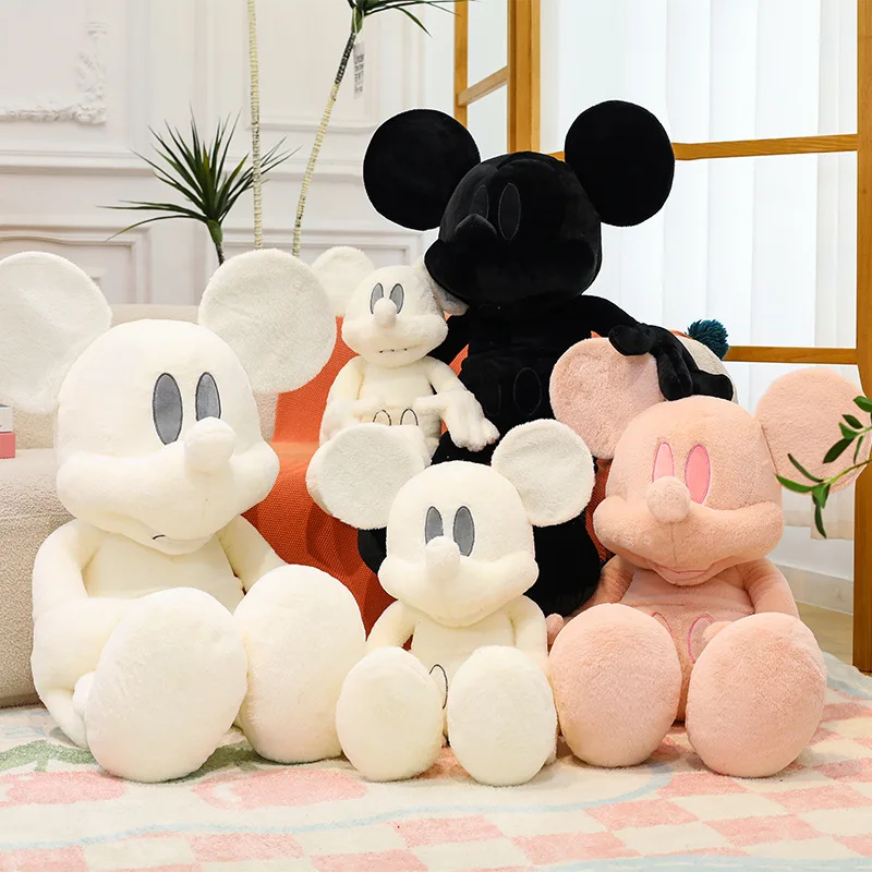 

50-90 см Aoger Disney пары черный, белый, розовый, Микки Маус, кавайная плюшевая игрушка, кукла на день рождения, подруге, подарок на Рождество
