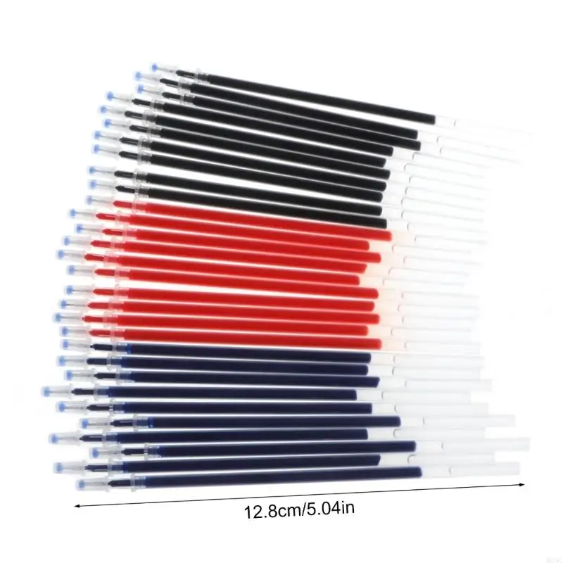 W89C 10pcs 0.38mm gel حبر الحبر pen reflill أسود الأزرق الزرقاء القرطاسية