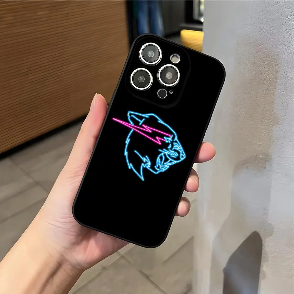 Чехол для телефона Mr B-Beasts для iPhone 16 Pro Max 15 14 13 Mini 12 Pro 11 XS Max 7 8 Plus, черный мягкий корпус
