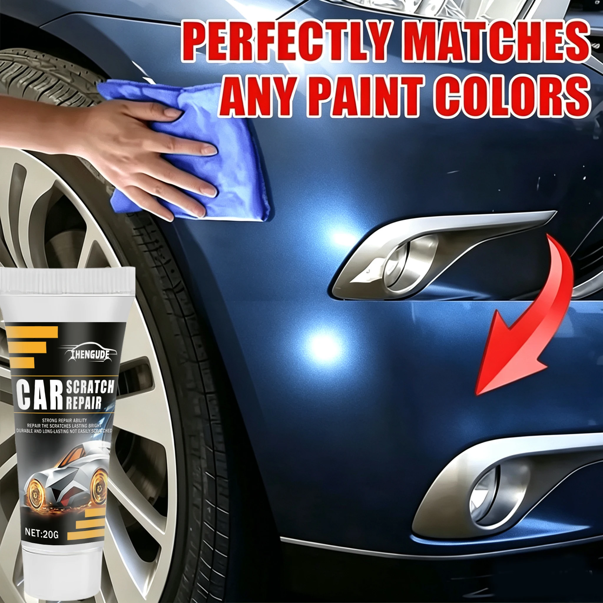 Car Scratch Repair Cream, Removes Sun Lines and Scratches, Suitable for All Car Paint Colors