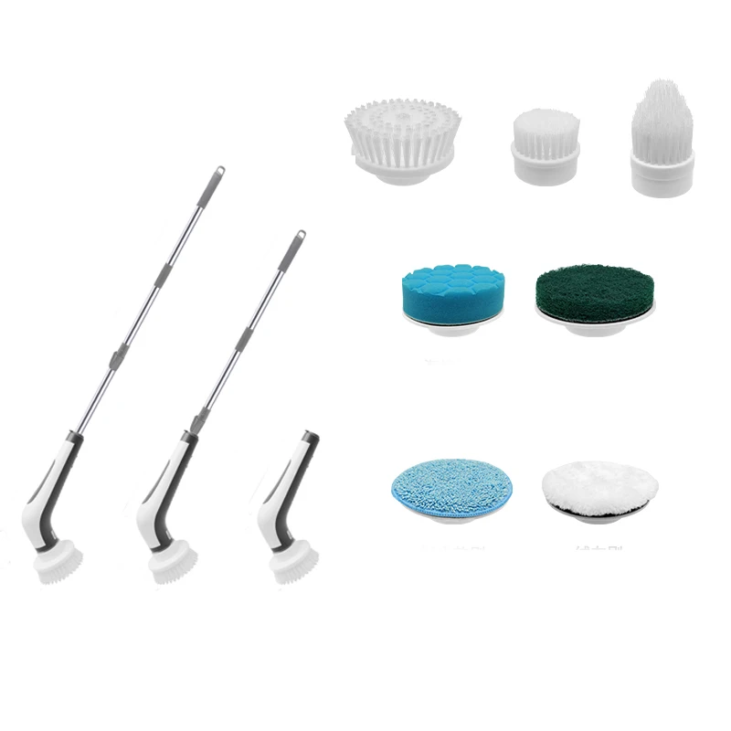 Electric Spin Scrubber Cordless Cleaning Brush IPX8 Wireless Electric Cleaning Brush Microfiber Car Cleaning Brush