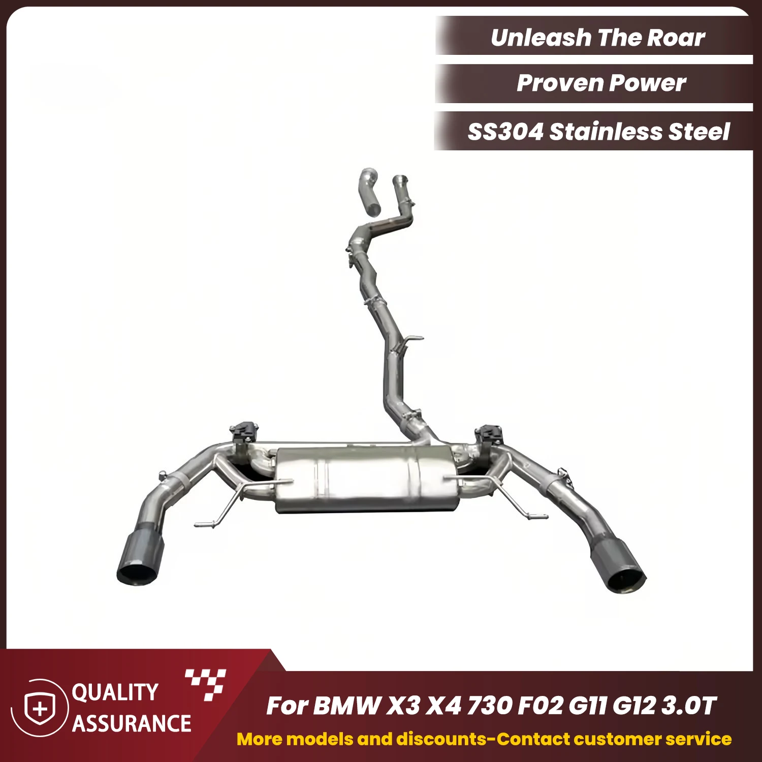 

Performance Supercar Sound ECCF SUS304 Catback Exhaust for BMW X3 X4 730 F02 G11 G12 3.0T