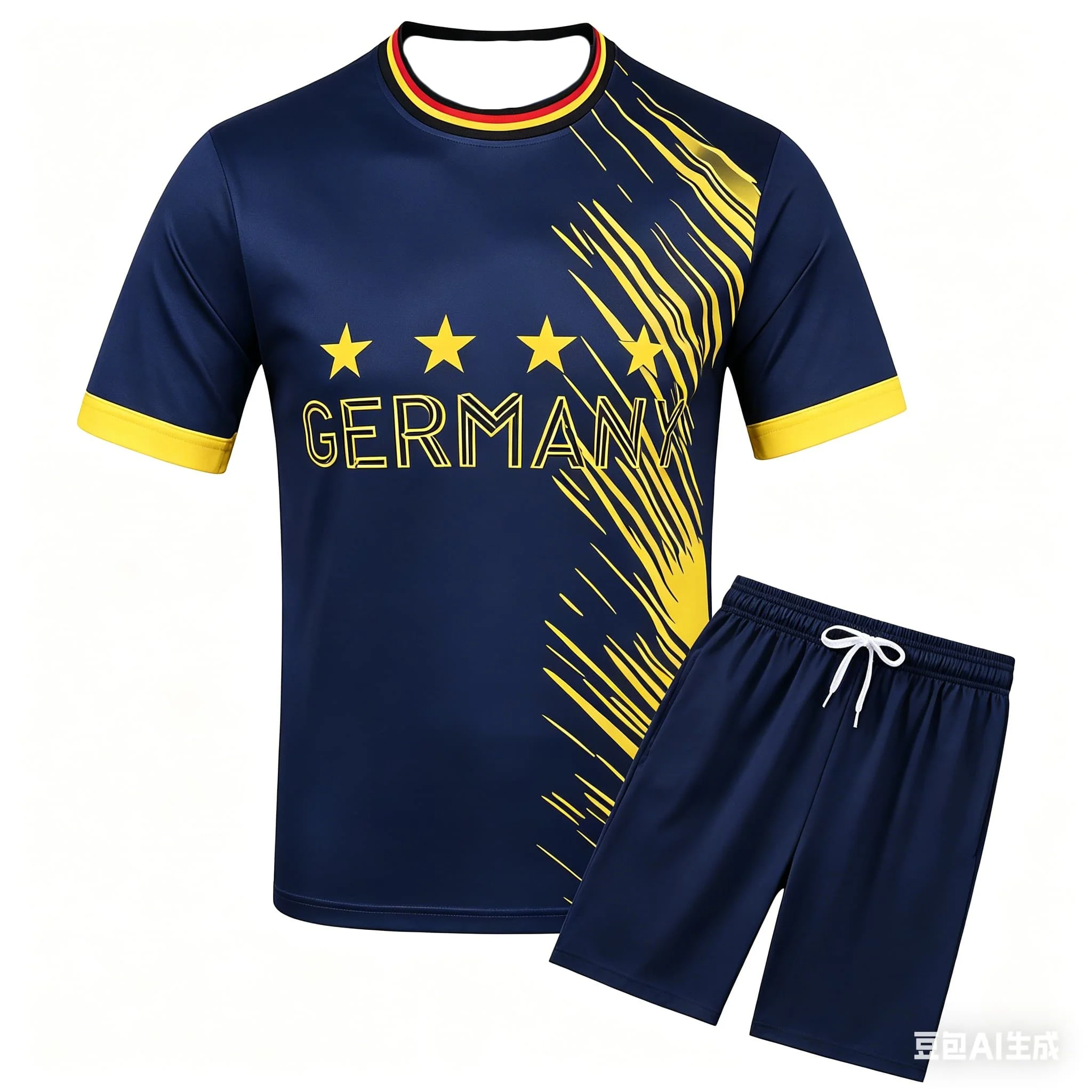 Beach Surfing The Latest European Team Germany Football Jersey Set High Quality and Breathable Soccer Uniform Set view 5