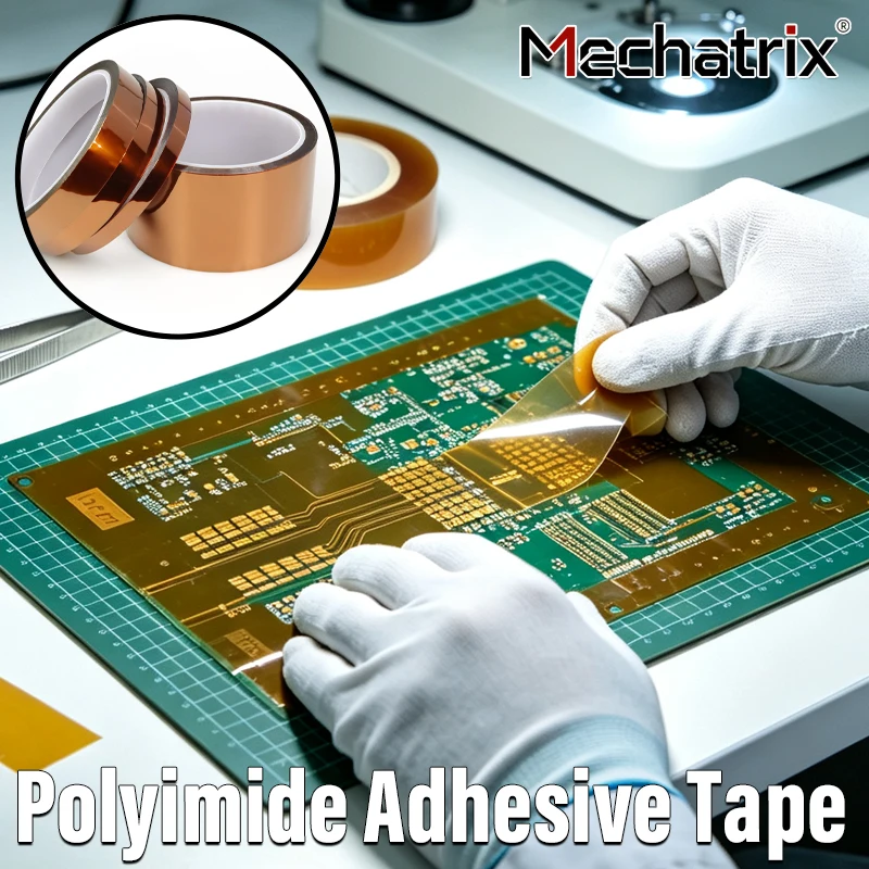 High Temperature Polyimide Adhesive Tape 33M/Roll Heat BGA Thermal Insulated Tape 3D Printing Board Protect Board Repair Tape