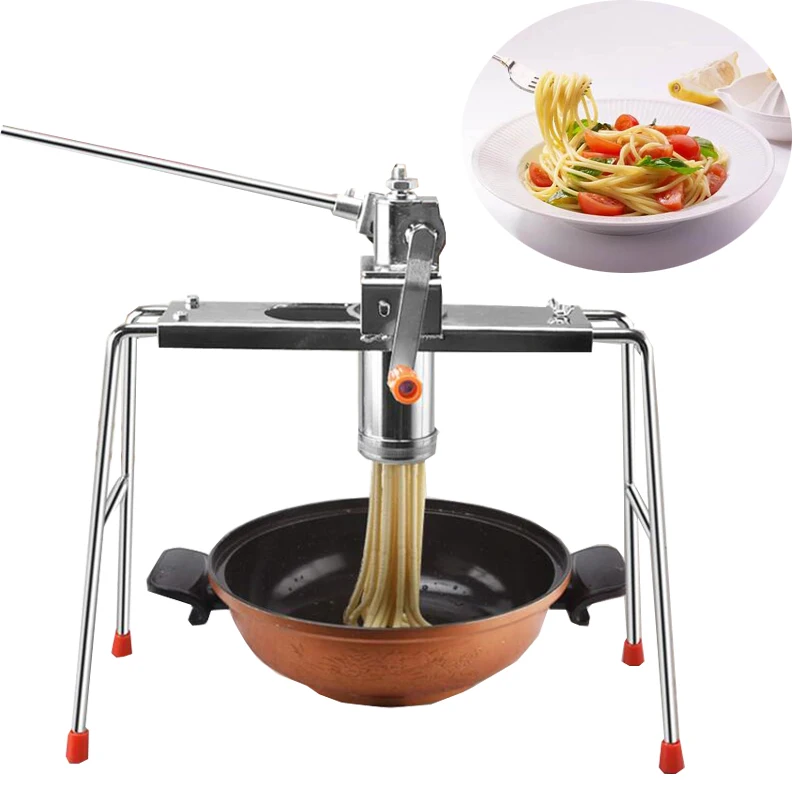 Manual Noodle Pressing Machine Stainless Steel Pasta Noodle Maker Press Spaghetti Kitchen Machine