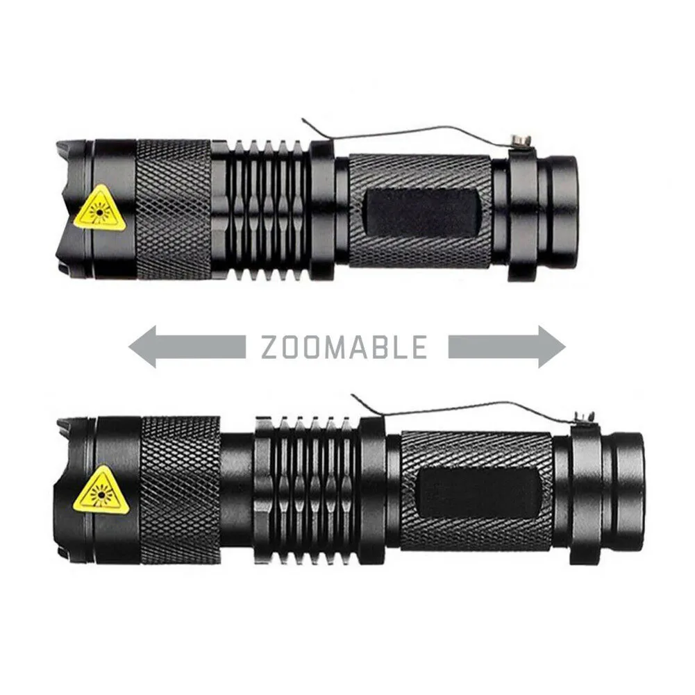 Led Dimming Mini Small Torch Sk68 Dual-purpose Power Supply Portable Telescopic Zoom Handheld Flashlight