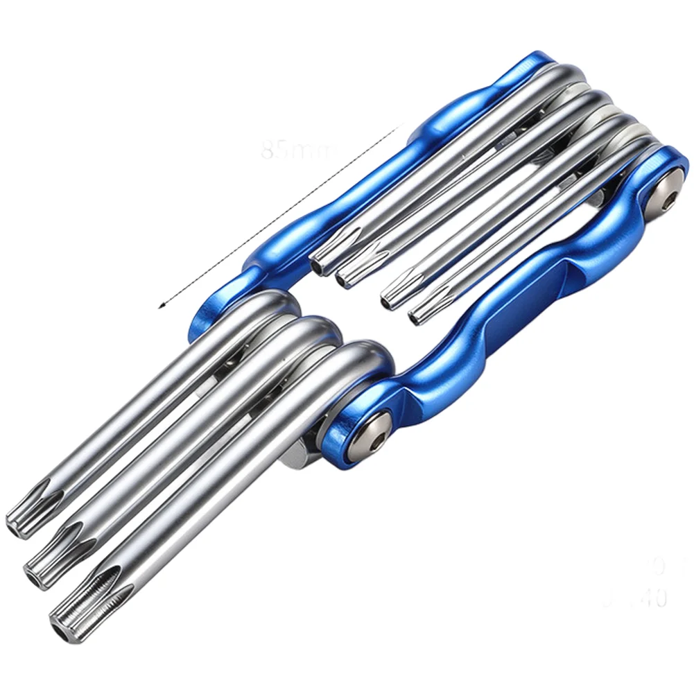 Chrome Vanadium Steel Foldable Hex Key Wrench Set 7 pcs 11 pcs with Multiple Hex Sizes 1.5mm to 10mm for Broad Compatibility