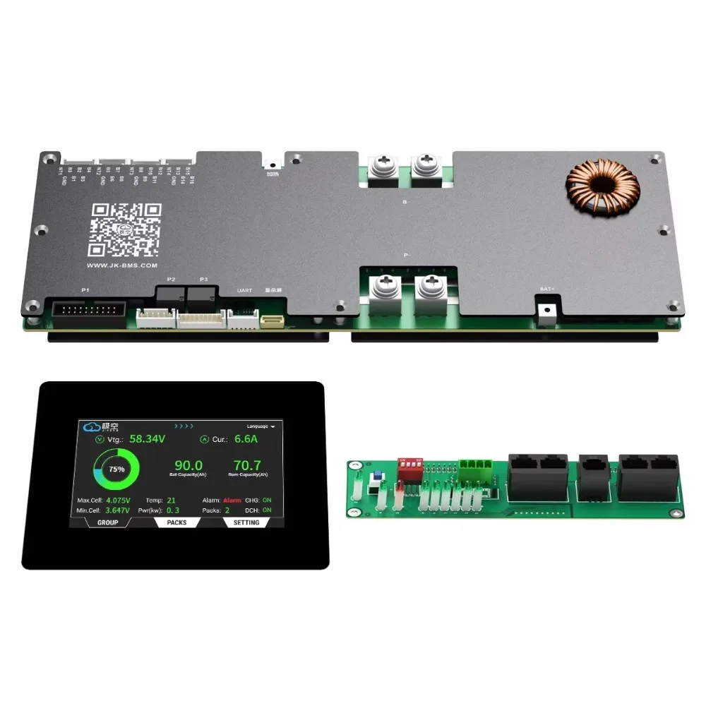Аксессуары для аккумуляторов JK: Высоковольтный BMS JK PB2A16S20P V19 для LiFePO4 4S 12В и 16S 48В 200А