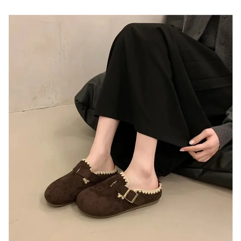 Comwarm сабо на меховой подкладке для женщин и мужчин, зимние нечеткие пробковые тапочки, меховые сабо из пробки, короткие плюшевые домашние пробковые туфли, зимние Zuecos Mujer