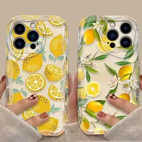 Case For Xiaomi 15T Pro 15T Poco F7 5G X7 PRO M7 4G F7 Ultra X3 M3 X5 X6 F6 Pro Silicone Lemon Summer Fruit Wave Side Cover