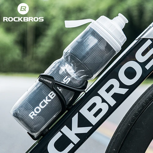 ROCKBROS-botella de agua para bicicleta de 670ML, botella de agua aislada para ciclismo, gimnasio, correr, deportes, botella de agua, botella térmica para bicicleta de montaña y carretera