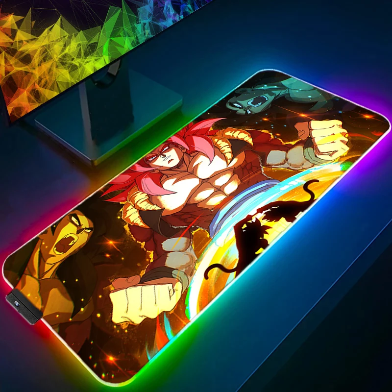 Podkładka pod mysz RGB LED D-dragon B-ball, podkładka na biurko Kawaii, podkładka pod mysz dla graczy PC, podkładka na biurko z charakterem, dywanik biurowy, podkładka na stół do domu