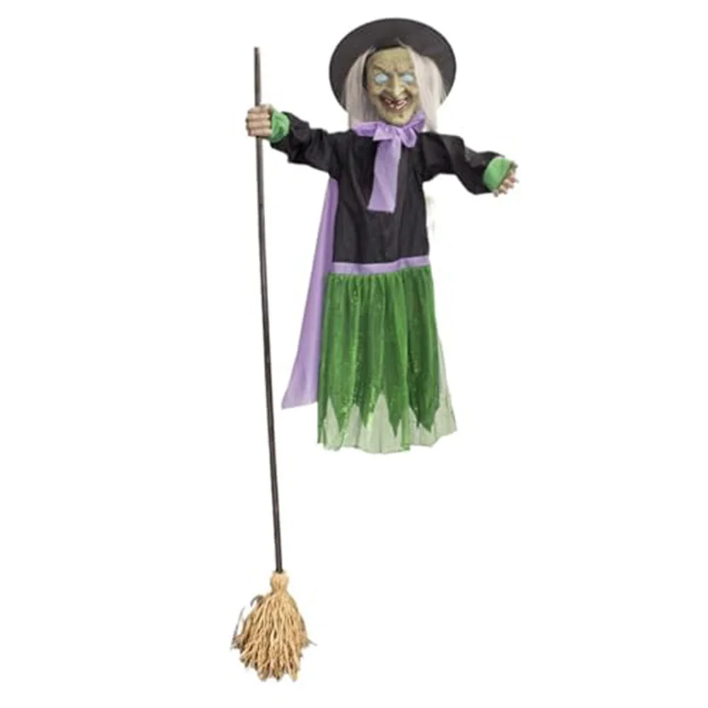 

Animated Halloween Prop Flying Witch Decoration Halloween Celebration 6 Feet Garden Spooky Hovering Witch Design