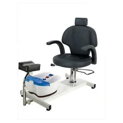 Silla de pedicura de spa de gama media, equipo de salón de día negro popular, más vendido, silla de pedicura clásica