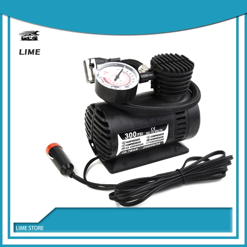 Inflator Electric Air Pump 300 PSI Accessories 12V 25L/min Compressor Igniter Use Portable Replacement Vehicle