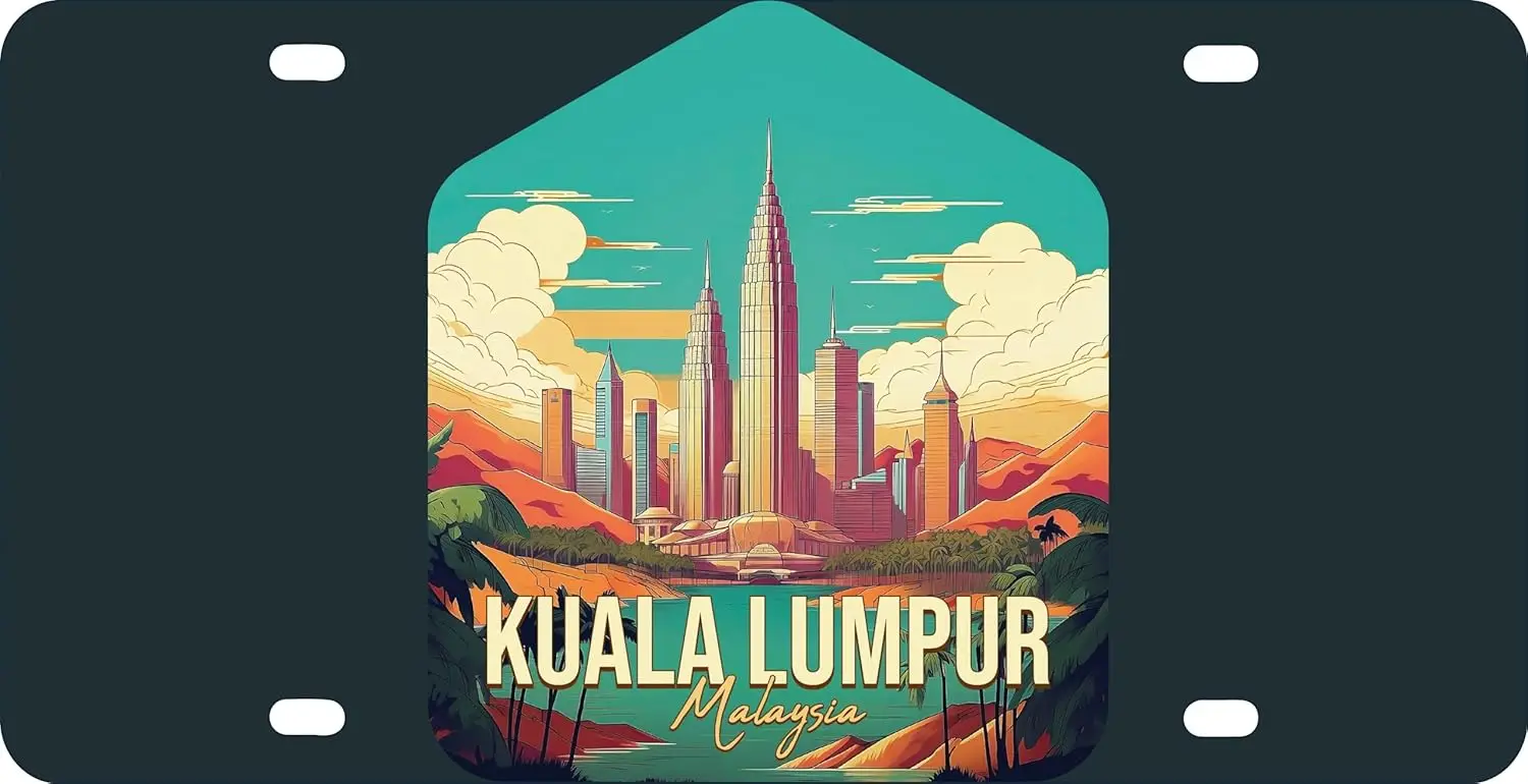 Куала-Лумпур Малайзия Дизайн B Сувенирный металлический номерной знак