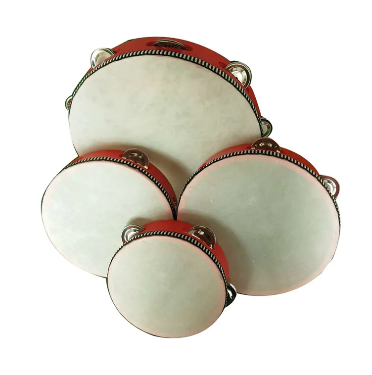 

Children's Orff instrument custom logo Mini Leather tambourine