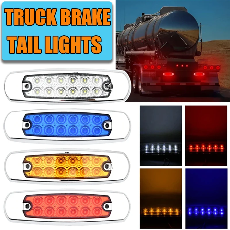 

Truck LED Brake Tail Light Strip 24V Automotive LED Truck Warning Night Driving Strip Colour Light Contour Lamp Auto Accessories