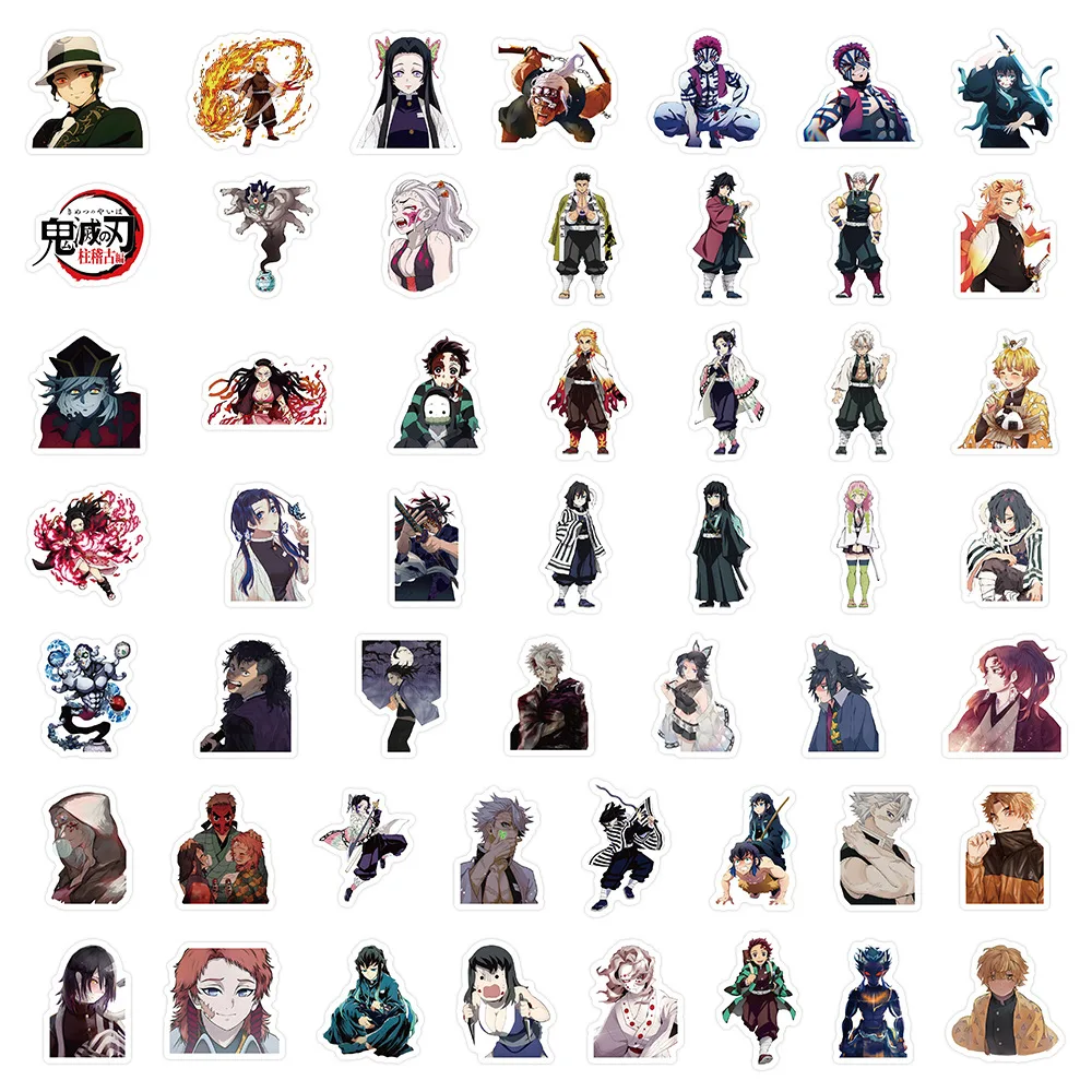 103pcs Demon Slayer Cartoon Anime Character Mobile Phone Guitar Computer Waterproof Sticker