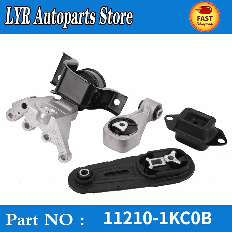 4Pcs Engine Motor Auto Trans Mounts Set for 2013 2014-2017 Nissan Sentra 1.8L 11360-1KA0A 113501KC0A 112201KG0A 11210-1KC0B