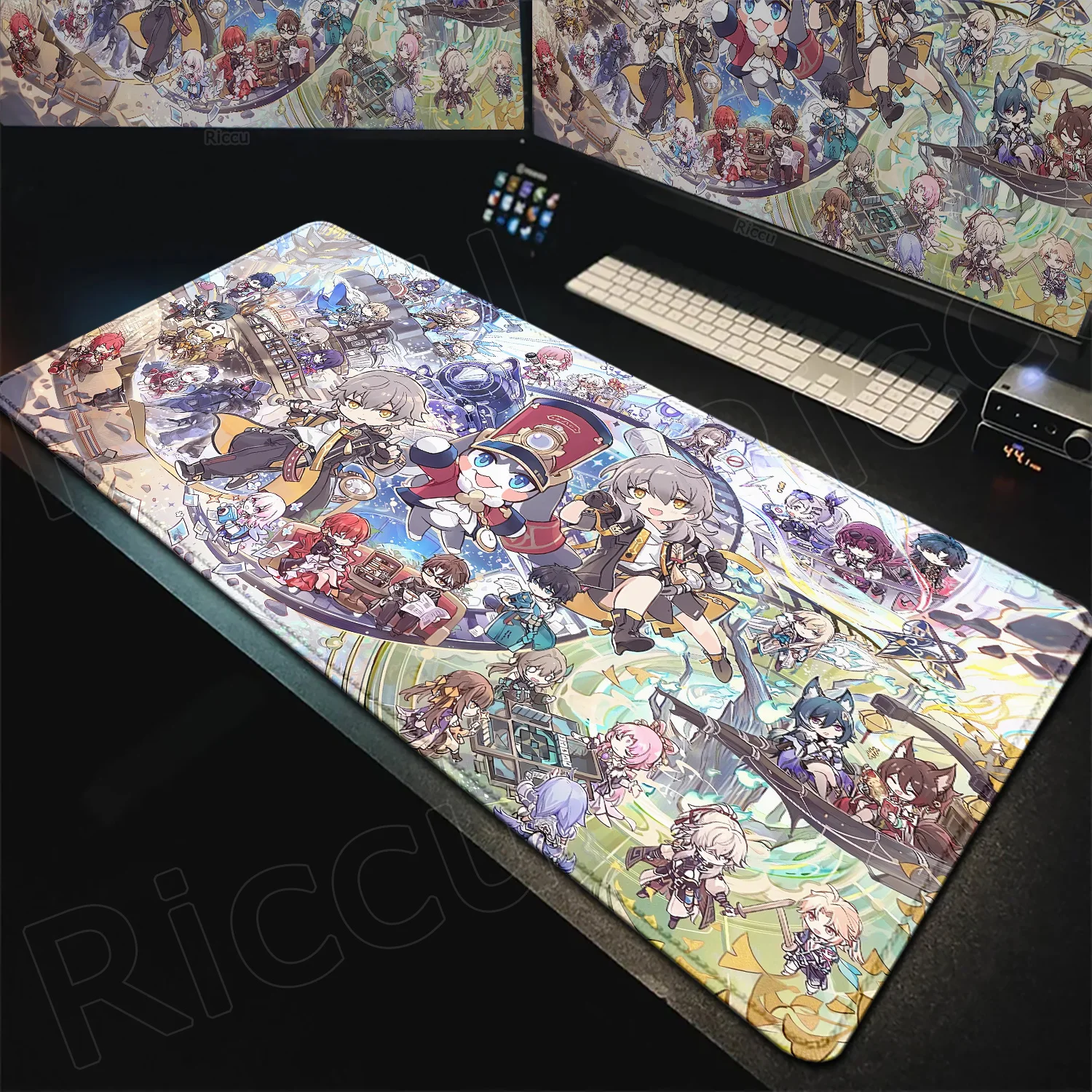 Gioco caldo Honkai Star Rail Tappetino per mouse Tappetino per mouse in gomma antiscivolo Tappetino protettivo per scrivania da ufficio Tastiera portatile Tappetini per mouse per giocatori