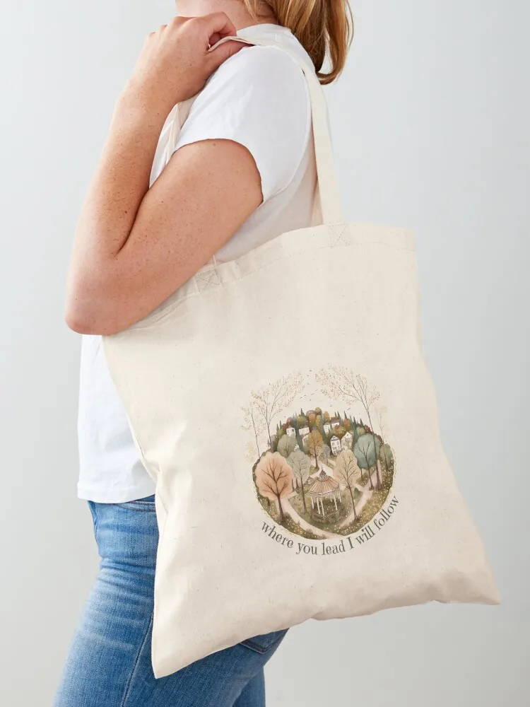 

Where you lead - Gazebo - Watercolor art - Gilmore Tote Bag Women's bag Canvas bag cute pouch