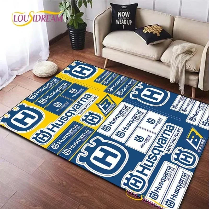 H-Husqvar/na Moto Enthusiast Carpet for Living Room Bedroom Area Rug decor Kitchen Door un-slip floor Mat Alfombra birthday gift