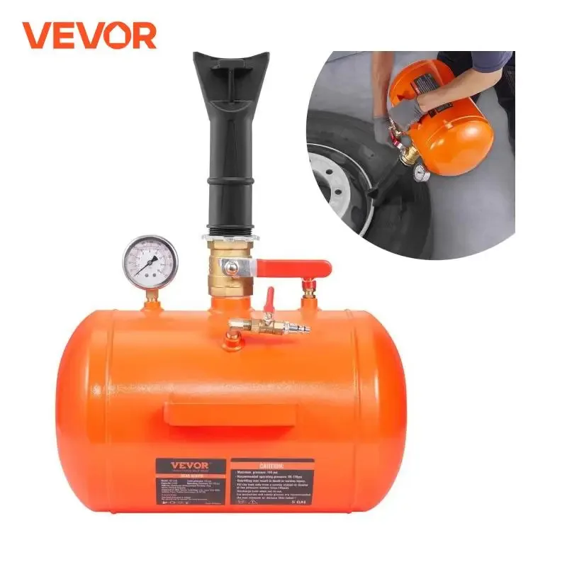 VEVOR Bead Blaster per pneumatici, capacità 5 galloni/19 litri, include manometro e maniglia, serbatoio di gonfiaggio massimo 145 PSI per auto camion ATV