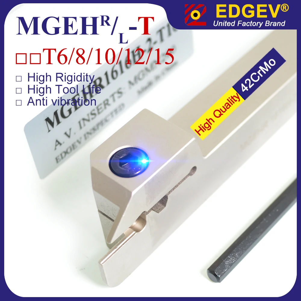 

MGEHR1616 MGEHR2020 MGEHR2525 MGEHR3232 2 3 4 5 6 T6 T8 T10 T15 Outer Grooving Tool CNC MGEHR MGEHL Lathe Turning Cutter