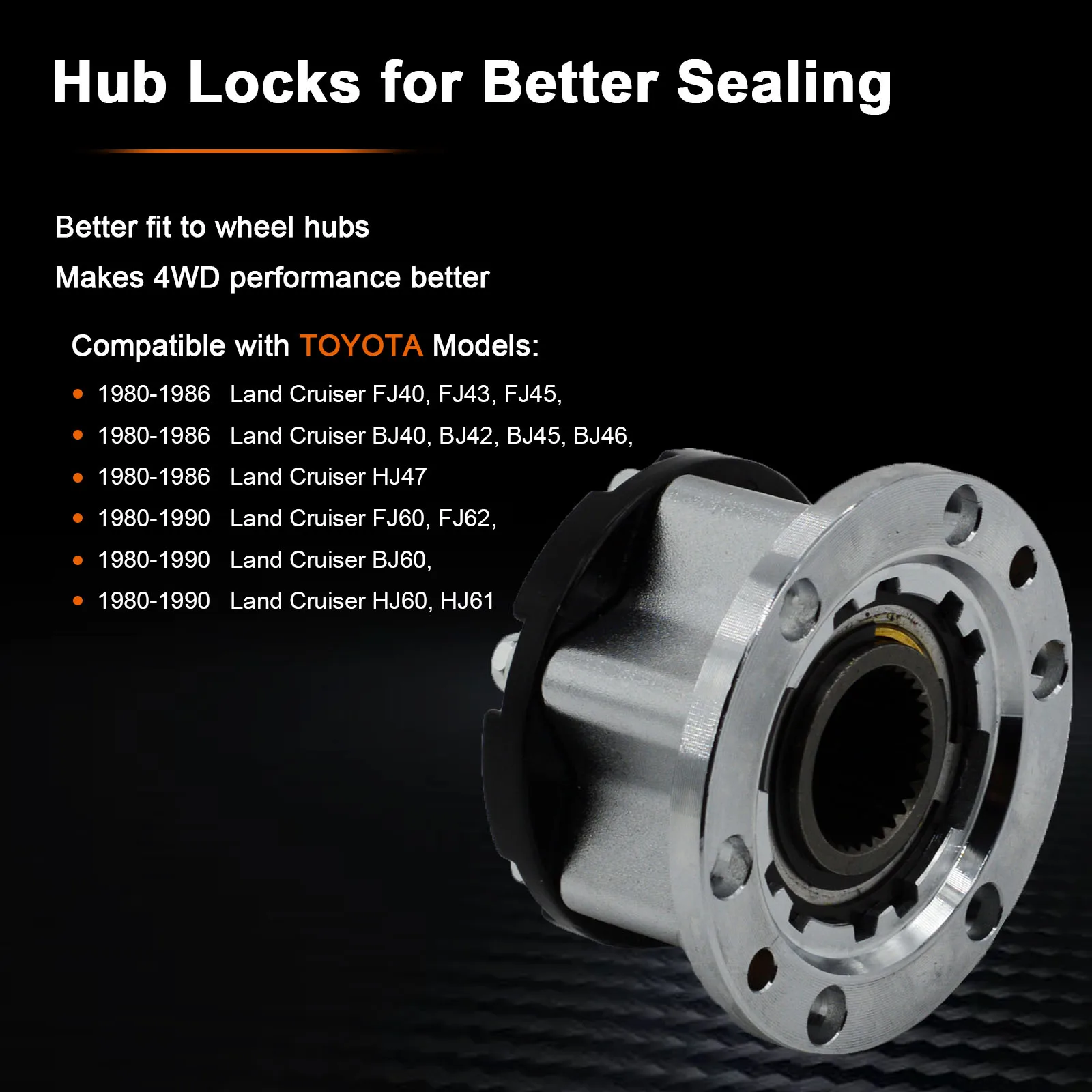 Free Wheel Locking Hub Manual Lock for Land Cruiser FJ40 FJ45 FJ60 FJ62 BJ40 BJ42 BJ60 43530-69045