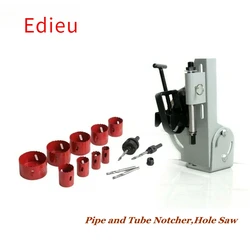 Kit Bi-Metal Hole Saw, Tubo Notcher, entalhe de 60 graus, uso geral, 14pcs