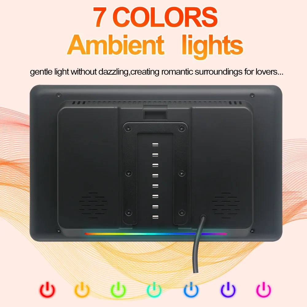 10.1'' Android Headrest Monitor IPS Display For Car Rear Seats Entertainment Multimedia Carplay Player Video USB TF HDMI Input