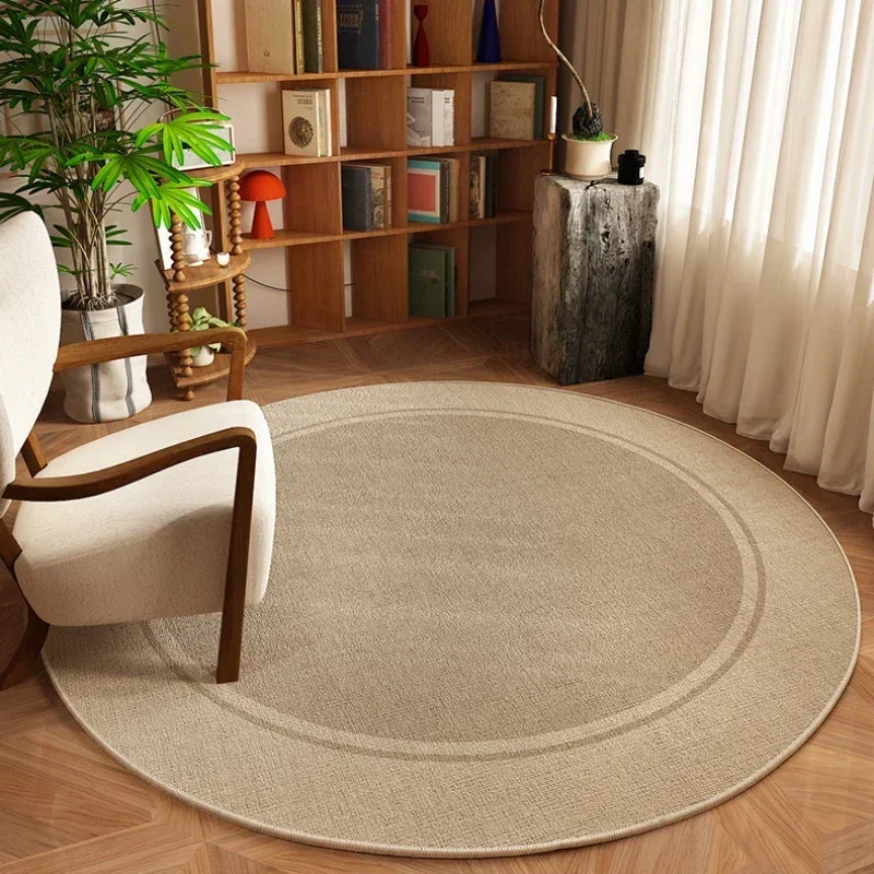 Round Living Room Carpet Large Size Bedroom Bedside Carpets Study Chair Floor Mat Modern Minimalist Style Home Decoration Rug