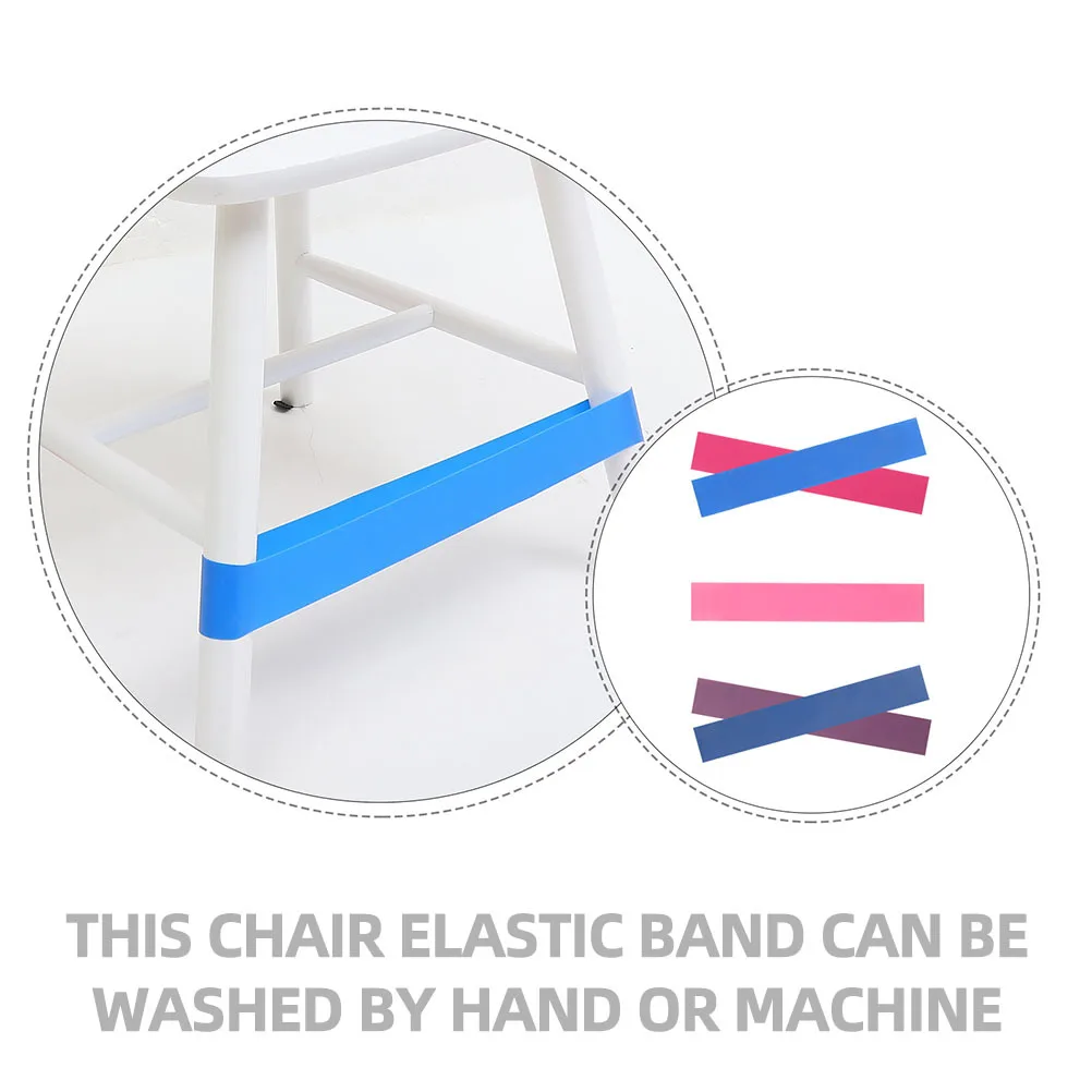 

20pcs Elastic Chair Bands Colorful Stretchy Classroom Chair Straps Fidgety Feet Desk Leg Relaxing Bands Practical Writing Tools