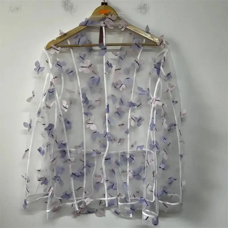Niche Male Blazer 3D Patchwork Organza Long Sleeve Lapel Loose Tailored Niche Soft Street Summer Casual Outer Layer YG67