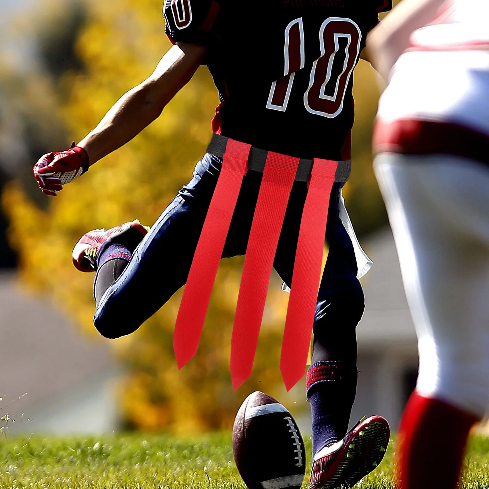 조절 가능한 플래그 풋볼 벨트 나일론 소재 청소년 및 성인용 착용 및 제거 용이 내구성 다양한 설정 플래그 풋볼 밴드