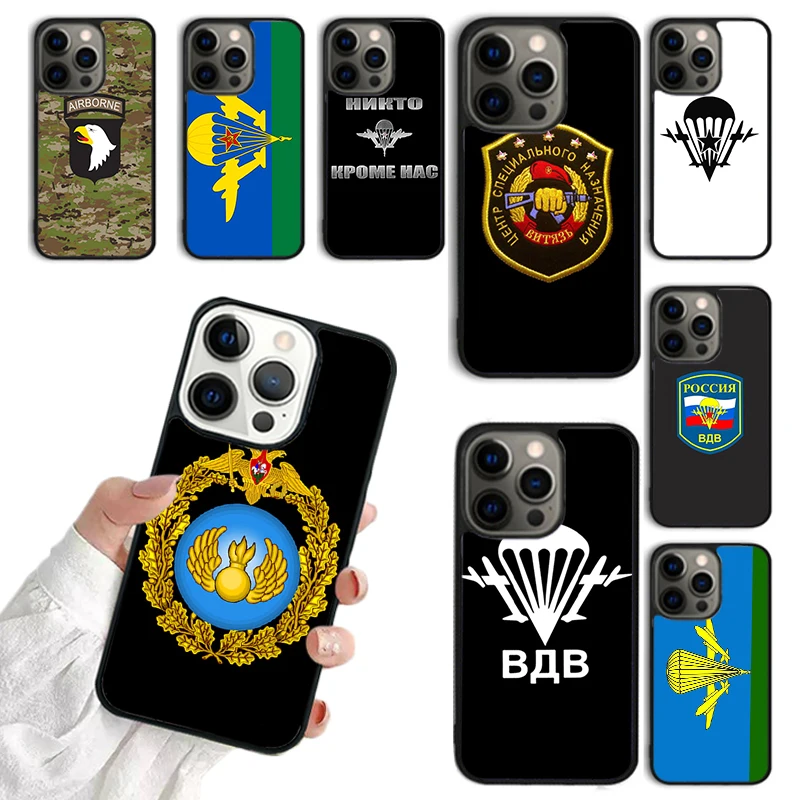 Russia Airborne Phone Case For iPhone Plus X XS Max XR Cover Shell for iPhone 16 15 14 13 12 Mini 11 Pro Max