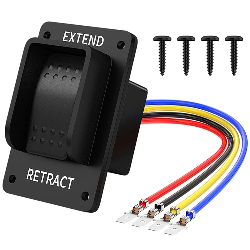 2PCS ย้อนกลับสวิทช์ขั้ว 12V DPDT Momentary 3 ตําแหน่ง Rocker Switch IP67 กันน้ํา Marine On Off 20A สําหรับ RV ทนทาน