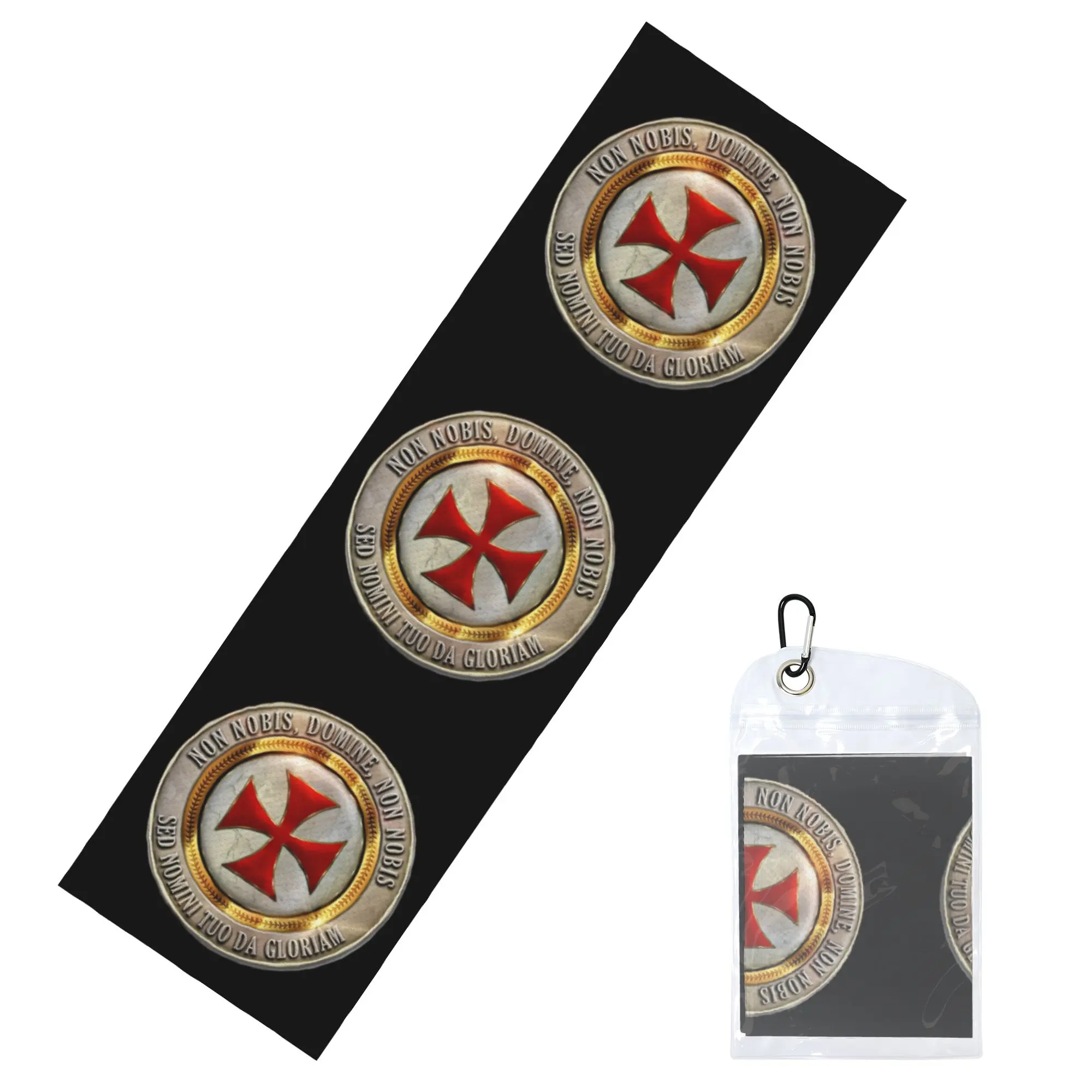 Medieval Symbol Templar Cross Towel Quick Dry Knights Templar Masonic Super Soft  Fitness and Outdoor Activities Towels