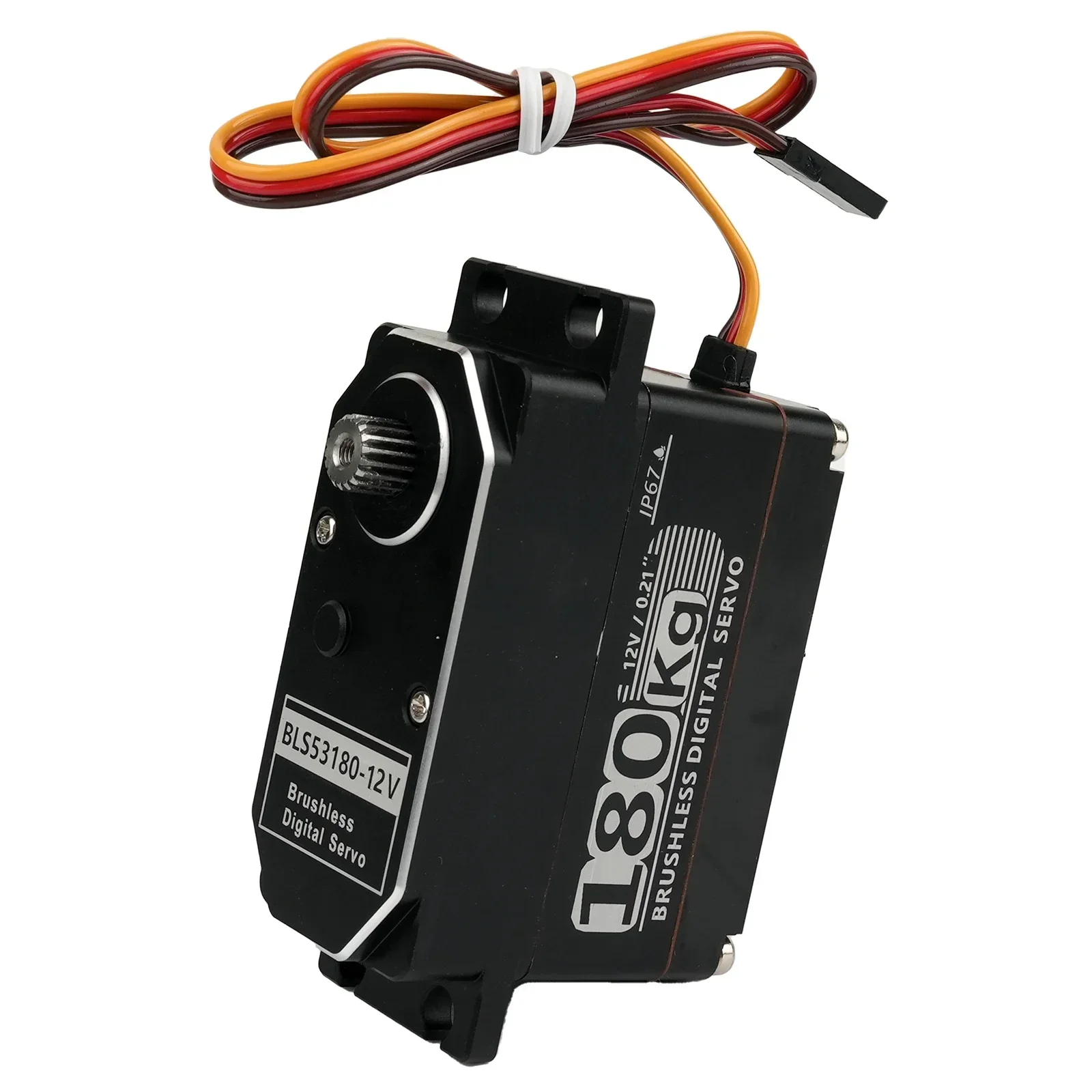 BLS53180-12V 브러시리스 디지털 서보 12V 180KG 고토크 올메탈 방수 IP67 180/270 °   RC 모델/로봇공학용