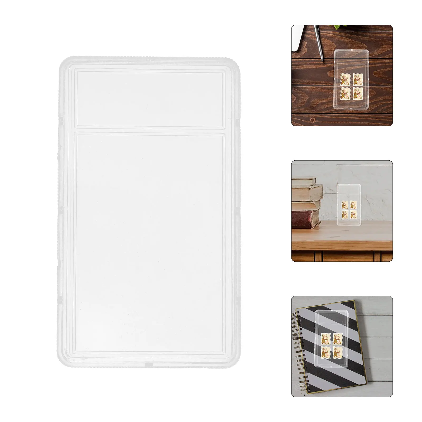 

Stamp Storage Box Clear Bar Case for Philately Collection Grading Organizer Waterproof Ps Material Business Card Coin