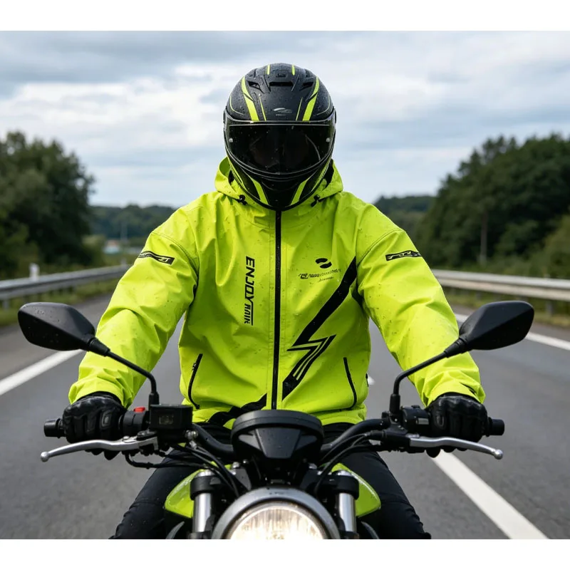 Daily Scooter Split Full Body Waterproof Motorcycle Rain Suit Accessories Men Women Reflective Windproof Knight Riding Raincoat