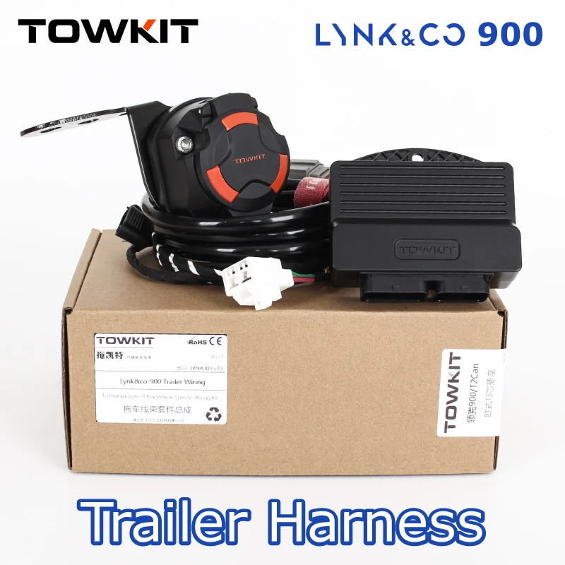 

TOWKIT For Lynk&Co 900 Trailer harness Wiring Eur 13/7 pin trailer RV tail light signal Australia 12/7pin CAN Trailer controller